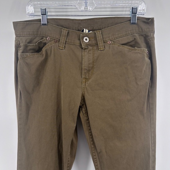 Lucky Brand Womens Reger Inseam 12/31 Khaki Brown Twill Casual Pants Trousers - Picture 1 of 9